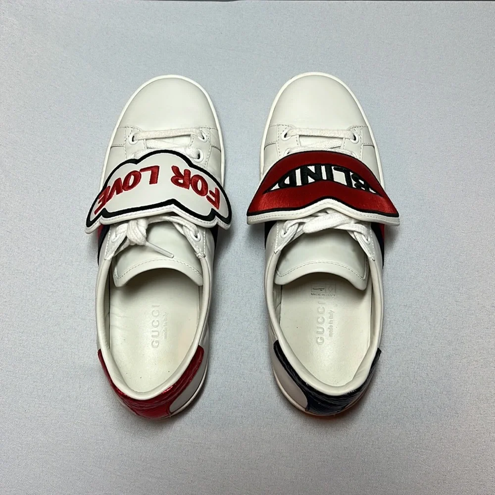 GUCCI Ace Blind for Love Sneakers Size 4.5 - Picture 8 of 15
